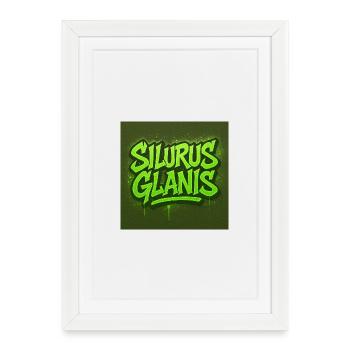 Journée Silurus Glanis - Affiche encadrée (27 × 37 cm) - blanc - Devant