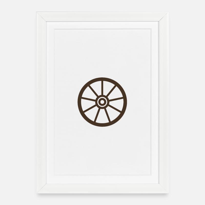 Roue - Affiche encadrée (27 × 37 cm) - blanc