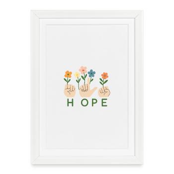 HOPE_ASL_Wildflowers - Affiche encadrée (27 × 37 cm) - blanc - Devant