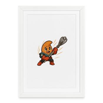 Anime Crescents - Framed poster (27 × 37 cm) - white - Front