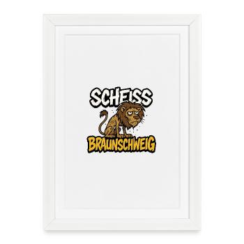 Anti Braunschweig BTSV - Affiche encadrée (27 × 37 cm) - blanc - Devant