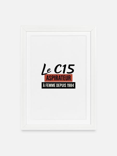 C15 - Gerahmtes Poster (27 × 37 cm) - Weiß
