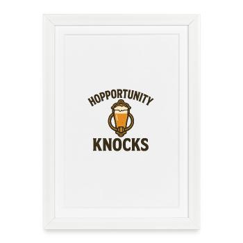T-shirt biermotiv humoristique - Affiche encadrée (27 × 37 cm) - blanc - Devant