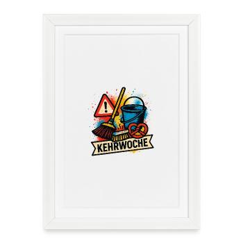 Semaine typique de balayage souabe - Affiche encadrée (27 × 37 cm) - blanc - Devant