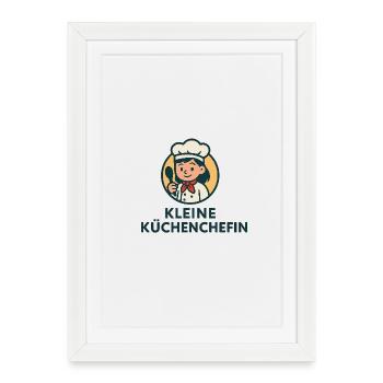 Conception de logo Little Chef - Affiche encadrée (27 × 37 cm) - blanc - Devant