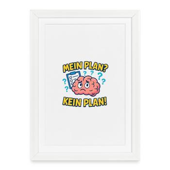 Thought Chaos Motif - Framed poster (27 × 37 cm) - white - Front