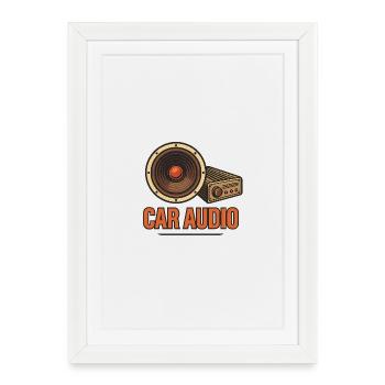 Car audio concept - Framed poster (27 × 37 cm) - white - Front