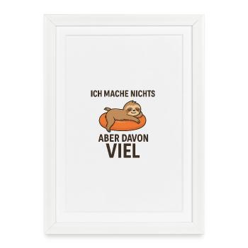 Leger sleeps on orange sponge - Framed poster (27 × 37 cm) - white - Front