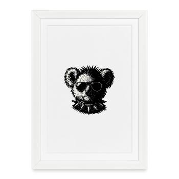 Rock-Koala - Framed poster (27 × 37 cm) - white - Front