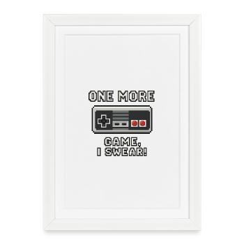 Retro Gaming Quote Design - Framed poster (27 × 37 cm) - white - Front