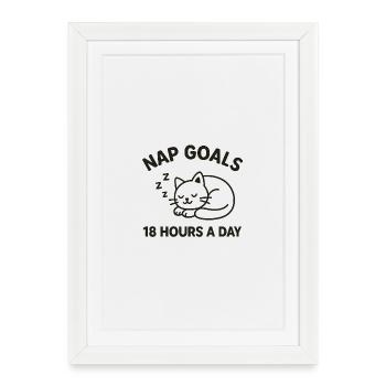 Nap Goals - Framed poster (27 × 37 cm) - white - Front
