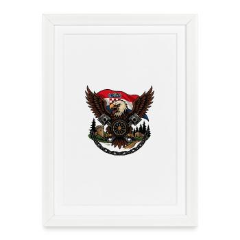 Kroatischer Kaiserlicher Kreuzfahreradler - Gerahmtes Poster (27 × 37 cm) - Weiß - Vorne