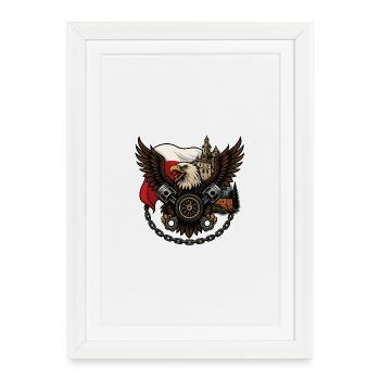 Eagle Rider – Road Freedom Spirit - Affiche encadrée (27 × 37 cm) - blanc - Devant