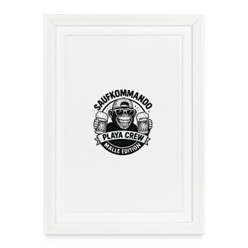Booze Squad - Playa Crew - Malle Edition - Framed poster (27 × 37 cm) - white - Front