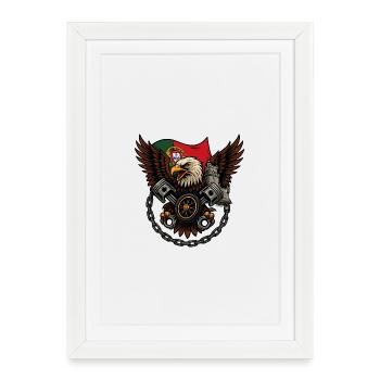 Eagle Rider – Wild Biker Spirit - Affiche encadrée (27 × 37 cm) - blanc - Devant