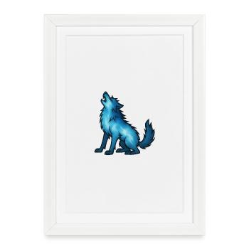 Animal de l’âme et être gardien : Loup-garou - Affiche encadrée (27 × 37 cm) - blanc - Devant