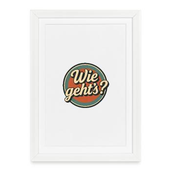 Retro Style Wie geht's - Gerahmtes Poster (27 × 37 cm) - Weiß - Vorne