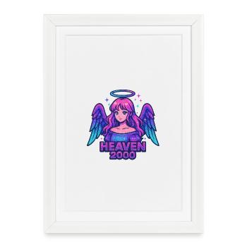 Conception d’ange céleste - Affiche encadrée (27 × 37 cm) - blanc - Devant