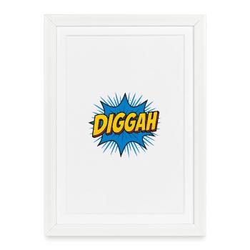 Comic-Style Dugout Headline - Framed poster (27 × 37 cm) - white - Front