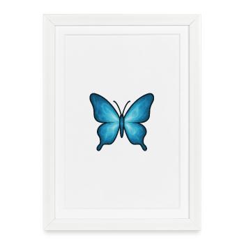 Âme Animal et Être Gardien : Papillon - Affiche encadrée (27 × 37 cm) - blanc - Devant