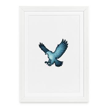 Âme Animal et Être Gardien : Aigle - Affiche encadrée (27 × 37 cm) - blanc - Devant