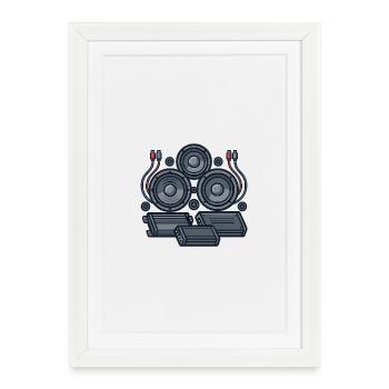 Sound Technology Design - Framed poster (27 × 37 cm) - white - Front