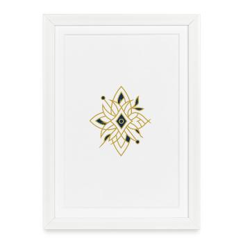 Avi Collection – Elite Geometry Emblem - Framed poster (27 × 37 cm) - white - Front