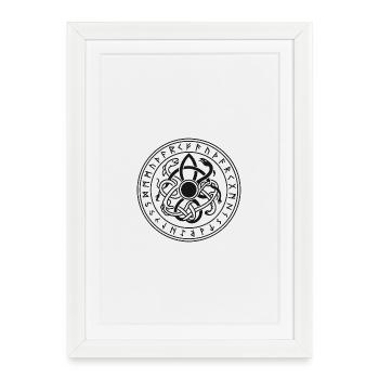 VK Viking Emblem – Norse Rune Design - Framed poster (27 × 37 cm) - white - Front