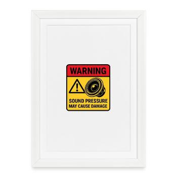 Audio Playback Warning - Framed poster (27 × 37 cm) - white - Front