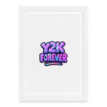 Y2K Forever Neon Design - Framed poster (27 × 37 cm) - white - Front