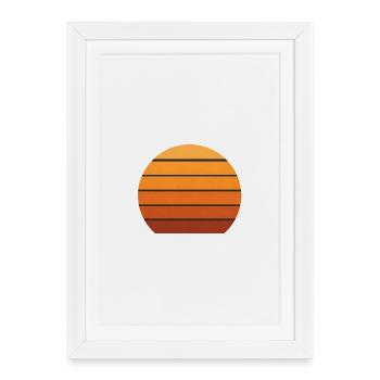 Abstract Sunset Silhouette - Framed poster (27 × 37 cm) - white - Front
