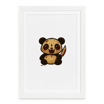 Bloody Darling Halloween Panda - Framed poster (27 × 37 cm) - white - Front