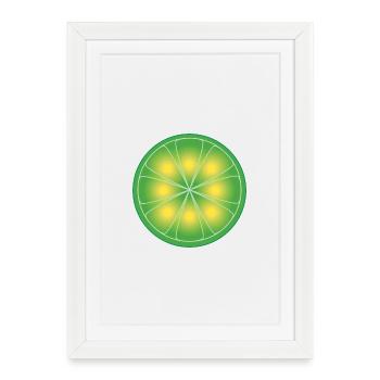 LimeWire old - Chemise design Unisexe - Affiche encadrée (27 × 37 cm) - blanc - Devant