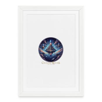 Heavenly castle in space - Framed poster (27 × 37 cm) - white - Front