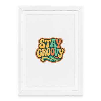 Stay Groovy Retro Vintage Design | 60s hippie style - Framed poster (27 × 37 cm) - white - Front