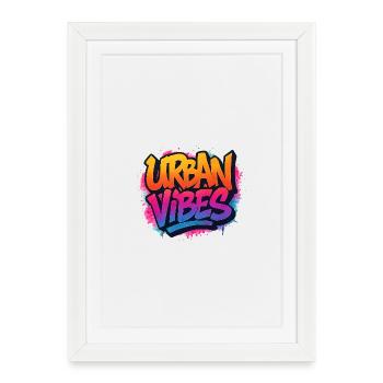 Ambiances urbaines de graffiti vibrantes - Affiche encadrée (27 × 37 cm) - blanc - Devant