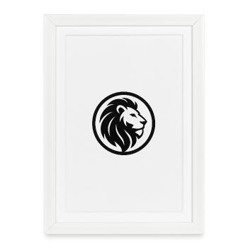 Écusson du lion - Affiche encadrée (27 × 37 cm) - blanc - Devant
