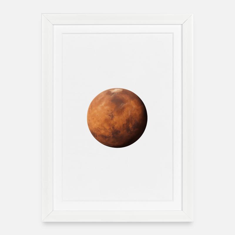 Mars - Planet Mars - Framed poster (27 Ă— 37 cm) - white