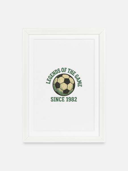 Football - Framed poster (27 × 37 cm) - white