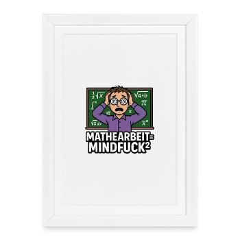 Math stress teacher - Framed poster (27 × 37 cm) - white - Front