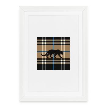 Motif à carreaux exclusif VisionWear – Modern Street - Affiche encadrée (27 × 37 cm) - blanc - Devant
