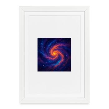 Galactic vortex in space - Framed poster (27 × 37 cm) - white - Front