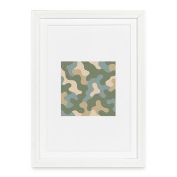 Hoodie camouflage moderne - Affiche encadrée (27 × 37 cm) - blanc - Devant