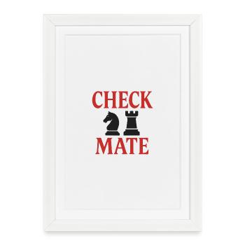 Chess lover motif design - Framed poster (27 × 37 cm) - white - Front