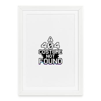404 Costume Not Found - Framed poster (27 × 37 cm) - white - Front