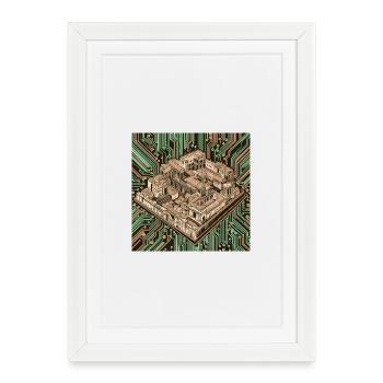 Urbis Digitalis - Framed poster (27 × 37 cm) - white - Front
