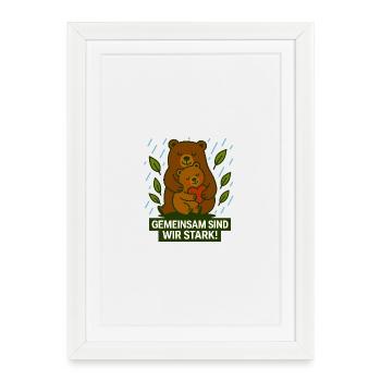 Gemeinsam_sind_wird_Stark - Affiche encadrée (27 × 37 cm) - blanc - Devant