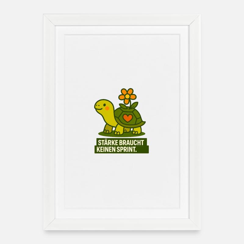 Starke_braucht_kein_Spint - Affiche encadrée (27 × 37 cm) - blanc