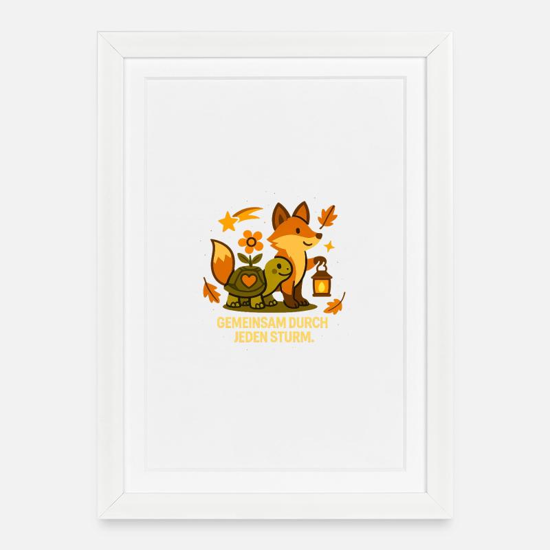 Gemeinsam_dur_jeden_Strum - Affiche encadrée (27 × 37 cm) - blanc