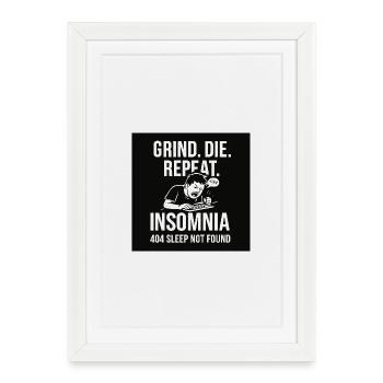 Motivierendes Schlafversagens-Design - Gerahmtes Poster (27 × 37 cm) - Weiß - Vorne